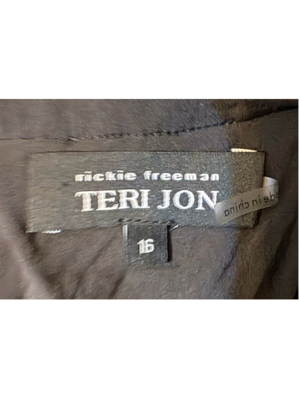 Rickie Freeman Teri Jon Tweed Dress Womens 16 Black NWT Crystal Fringe Pockets - Picture 9 of 13